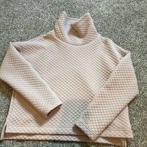 New Balance Blush Quilted Turtleneck Sweatshirt